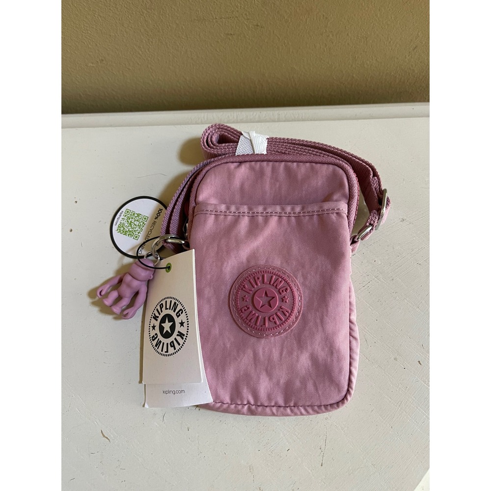 Kipling Tally Crossbody Phone Bag Lavender Blush Nylon Pouch KI0271-V37 NWT